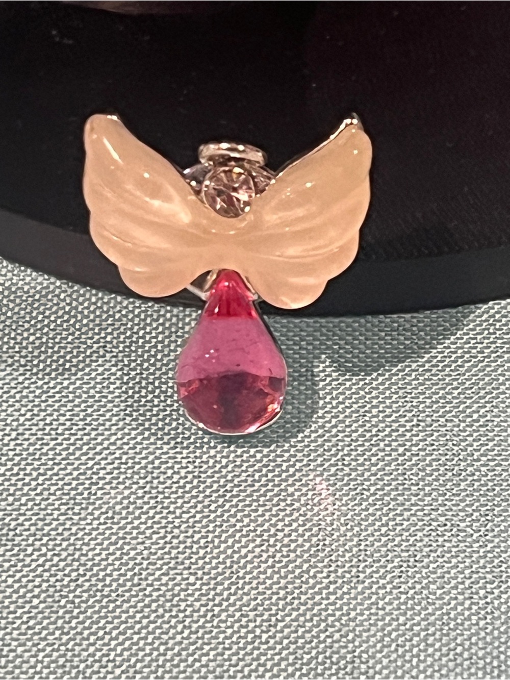 Pink Angel Wing Drop Pendant - Women Jewelry
